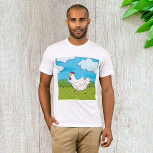 Lustiges Laufendes Huhn Farmyard Tier T-Shirt