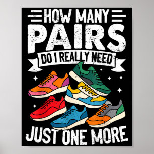Lustiges Laufshirt für Männer Frauen Marathonläufe Poster
