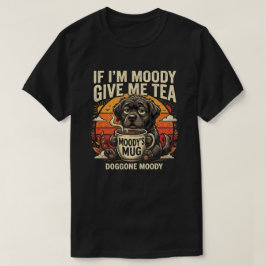 Lustiges launisches Hund-Teeliebhaber-Retro-T-Shir T-Shirt
