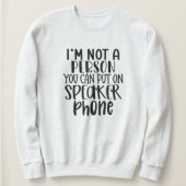 Lustiges Lautsprecher-Sarkastischer-Crewneck-Pullo Sweatshirt (Design vorne)