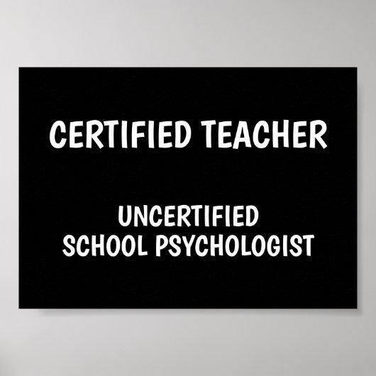 Lustiges Leben als Lehrer Poster (Vorne)