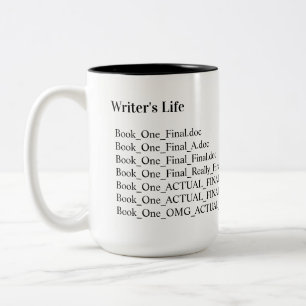 Lustiges Leben als Schriftsteller Endgültiger Entw Zweifarbige Tasse