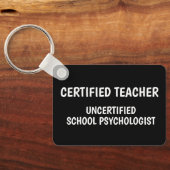 Lustiges Leben als Schullehrer Schlüsselanhänger (Rückseite)