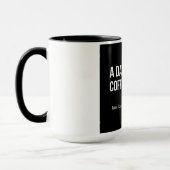 Lustiges Leben des Morgen-Kaffee-Zitat-| ohne Tasse (Links)