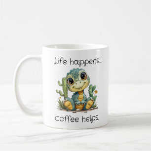 Lustiges Leben Dinosaurier Kaffeetasse