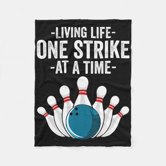 Lustiges Leben, ein Strike auf einmal Geschenk Bow Fleecedecke (Vorderseite)