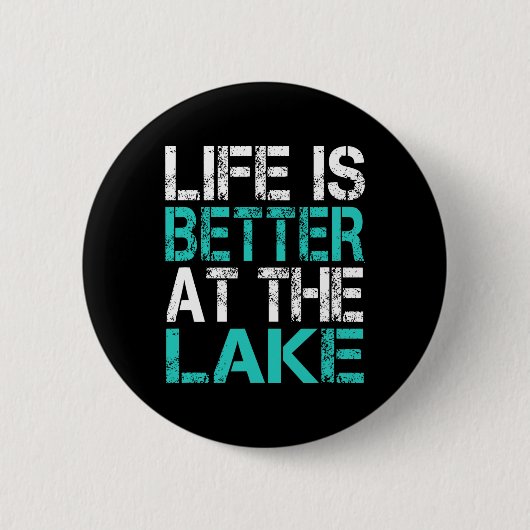 Lustiges Leben ist besser am See Camping Sommer Va Button (Vorderseite)
