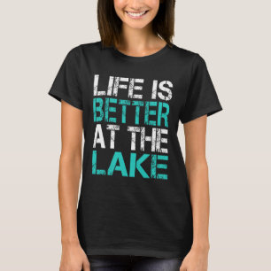 Lustiges Leben ist besser am See Camping Sommer Va T-Shirt