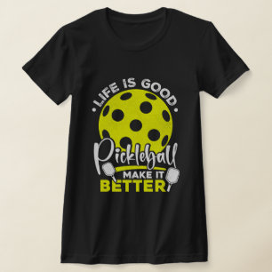 Lustiges Leben ist gut, Pickleball macht es besser T-Shirt