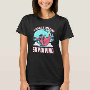 Lustiges Leben mit Fallschirmspringen Fallschirmsp T-Shirt