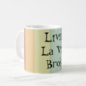Lustiges lebendes La Vida Broka Kaffeetasse (Vorderseite Links)