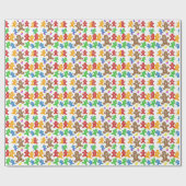 Lustiges Lebkuchen-Mann-Packpapier Geschenkpapier (Flach)
