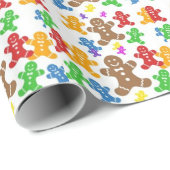 Lustiges Lebkuchen-Mann-Packpapier Geschenkpapier (Rolleneckpunkt)