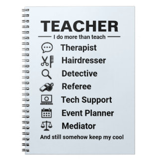 Lustiges Lehrer-Jobs-Notizbuch Notizblock