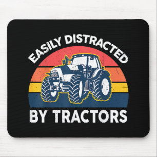 Lustiges Leicht Ablenkbar Durch Traktoren-Shirt Ba Mousepad