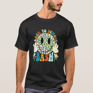 Lustiges Leopard-Lächeln Gesicht Bash Lehrer Schül T-Shirt