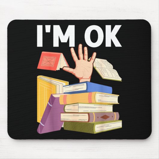 Lustiges Lesebuch lesender Nerd Bibliothekar Lehre Mousepad (Vorne)
