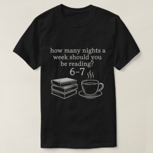Lustiges Lesen 6-7 Buchliebhaber-Design T-Shirt