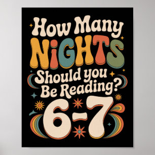 Lustiges Lesen 6 7 Sechs Sieben Meme Englischlehre Poster