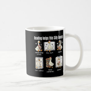 Lustiges Lesen hilft diesem albernen Gänse-Bibliot Kaffeetasse