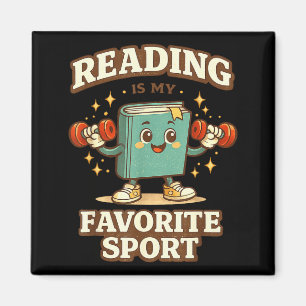 Lustiges Lesen ist Lieblingssport Buchliebhaber Hu Magnet