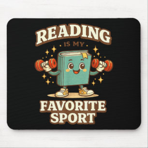 Lustiges Lesen ist Lieblingssport Buchliebhaber Hu Mousepad