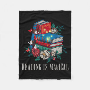 Lustiges Lesen ist magisch Vintage-Buchliebhaber R Fleecedecke