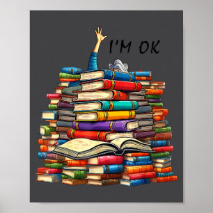 Lustiges Lesen Leser Bücherwurm Bibliothekar Ich b Poster