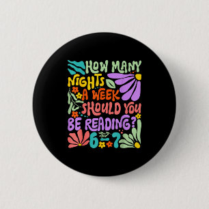 Lustiges Lesen Sechs Sieben Meme Buchliebhaber 67  Button
