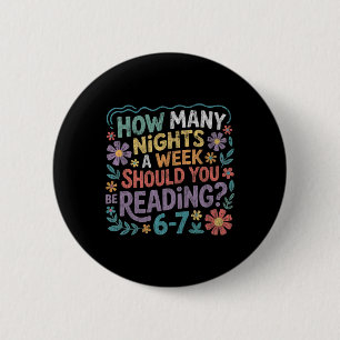 Lustiges Lesen Sechs Sieben Meme Buchliebhaber 67 Button