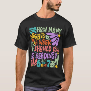 Lustiges Lesen Sechs Sieben Meme Buchliebhaber 67 T-Shirt
