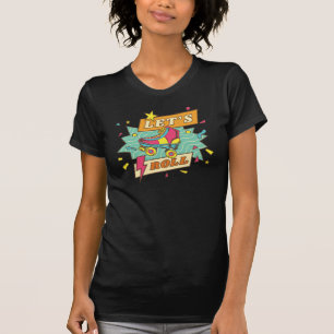 Lustiges Let's Roll Rollschuh Retro 90er T-Shirt