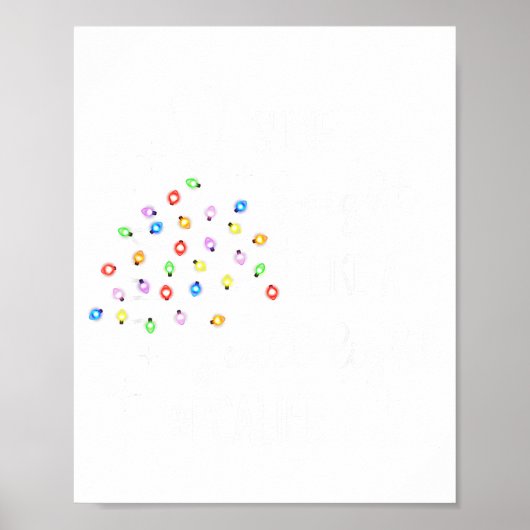 Lustiges Leuchten Sie hell wie ein Ruflicht Weihna Poster (Vorne)