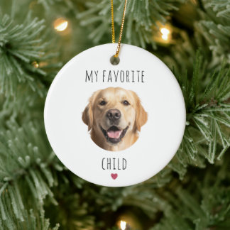 Lustiges Lieblings-Pelzkind Individuelles Hundeges Keramik Ornament