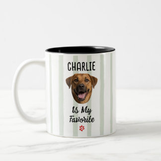 Lustiges Lieblingshund-Foto mit individuellem Gesi Zweifarbige Tasse