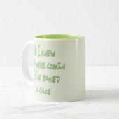 Lustiges Lied betitelt Oldien, wenn ich wusste, Zweifarbige Tasse (Vorderseite Links)