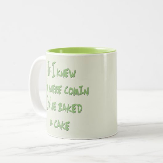 Lustiges Lied betitelt Oldien, wenn ich wusste, Zweifarbige Tasse (Vorderseite Links)