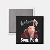 Lustiges Lied Schwein Musik Note Schwein Mann Meme Magnet (Vorderseite/Rückseite)