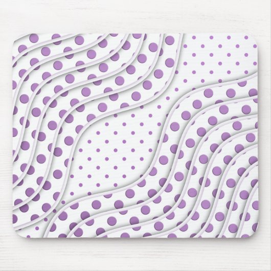 Lustiges lila Punkte-Design Mousepad (Vorne)