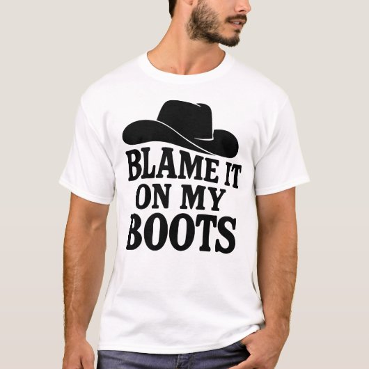 Lustiges Line Dance Stiefel T-Shirt (Vorderseite)