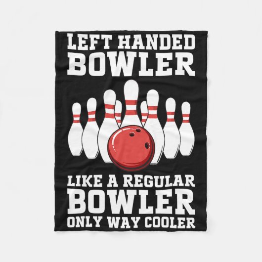 Lustiges Linkshänder-Bowling-Design für Männer Fra Fleecedecke (Vorderseite)