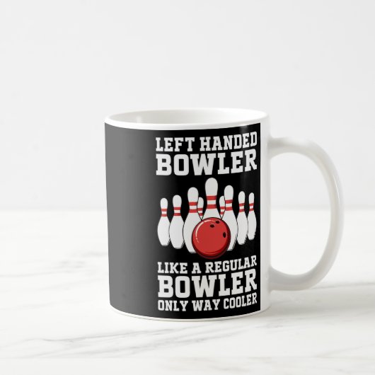 Lustiges Linkshänder-Bowling-Design für Männer Fra Kaffeetasse (Rechts)