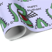 Lustiges Loch- Nessmonster, das Dudelsäcke spielt Geschenkpapier (Rolleneckpunkt)