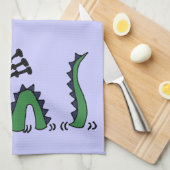 Lustiges Loch- Nessmonster, das Dudelsäcke spielt Geschirrtuch (Viertel Falte)