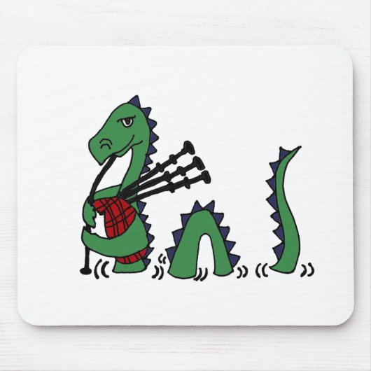 Lustiges Loch- Nessmonster, das Dudelsäcke spielt Mousepad (Vorne)