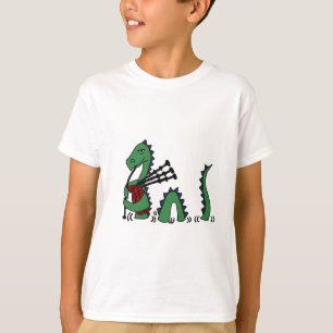 Lustiges Loch- Nessmonster, das Dudelsäcke spielt T-Shirt