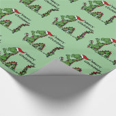 Lustiges Loch- Nessmonster im Geschenkpapier (Ecke)