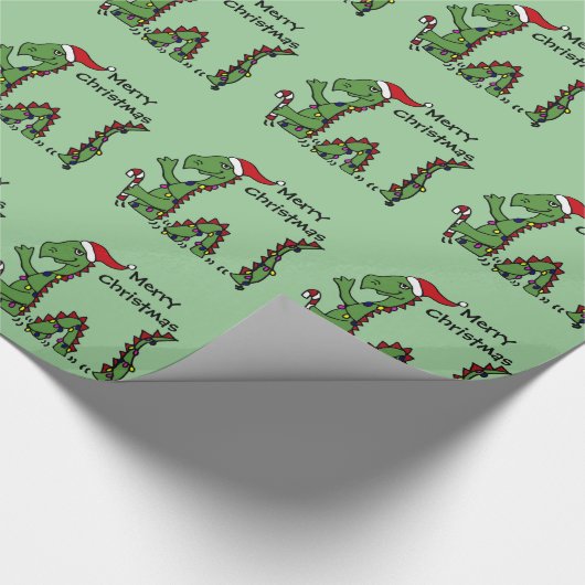 Lustiges Loch- Nessmonster im Geschenkpapier (Ecke)