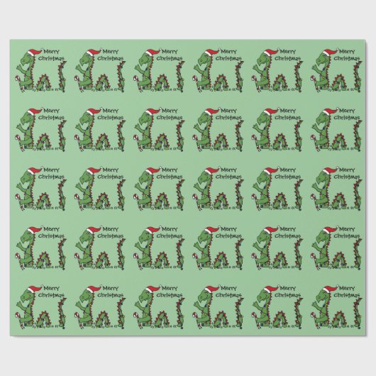 Lustiges Loch- Nessmonster im Geschenkpapier (Flach)