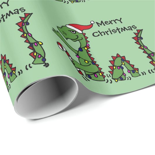 Lustiges Loch- Nessmonster im Geschenkpapier (Rolleneckpunkt)